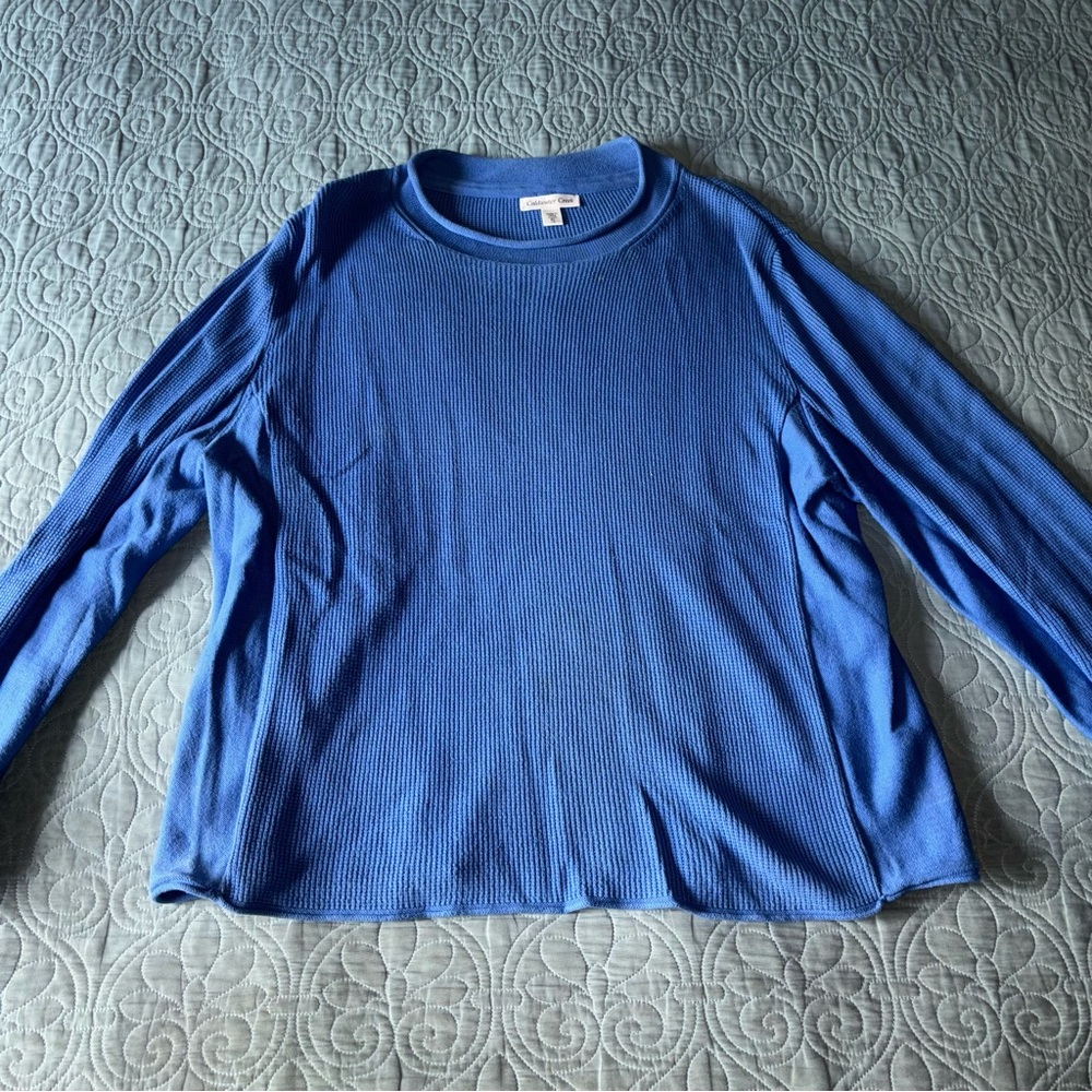 Coldwater Creek Vibrant Blue Knit Sweater
